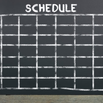 Schedule on board for planning