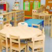 Classroom and activity stations of preschool
