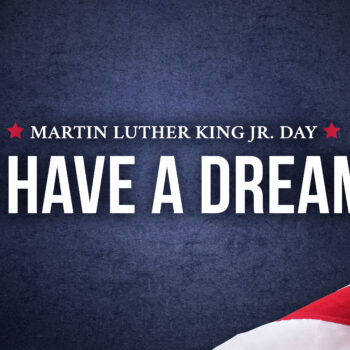 Martin Luther King Jr. Day I Have A Dream Typography Over Blue Texture Background