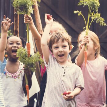 Group,Of,Diverse,Kids,Learning,Environment,At,Vegetable,Farm